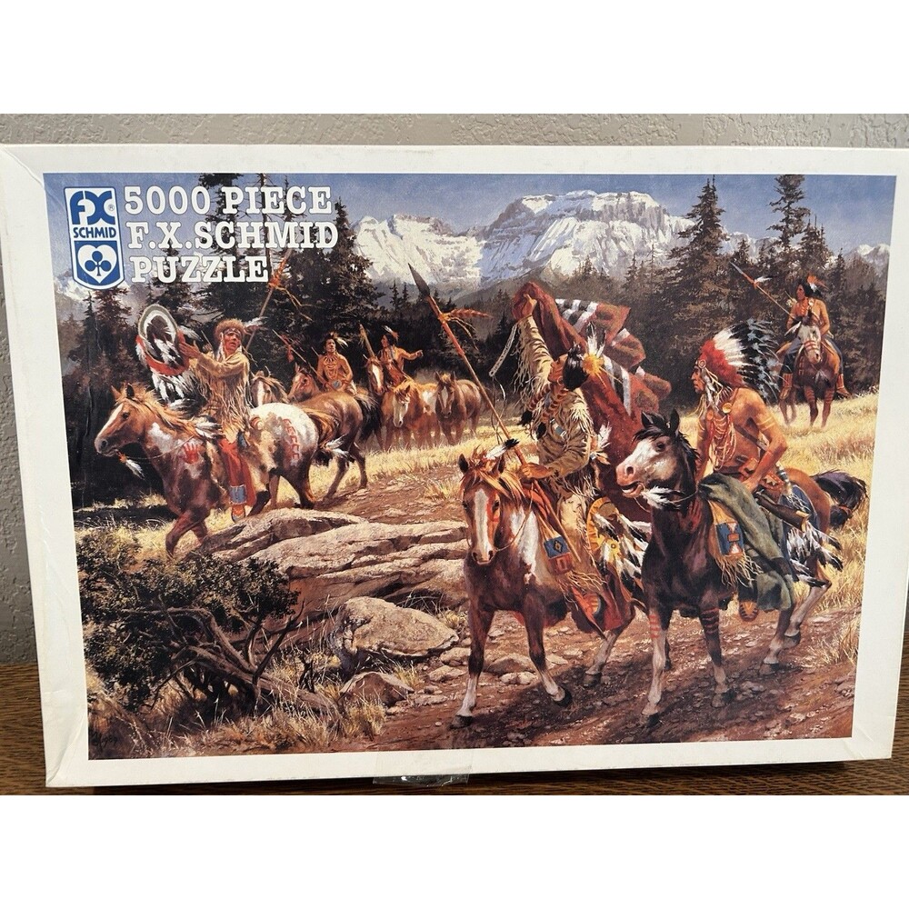 F.X. Schmid Puzzle Vintage War Party 5000 PCs 98708 Native Americans Indians